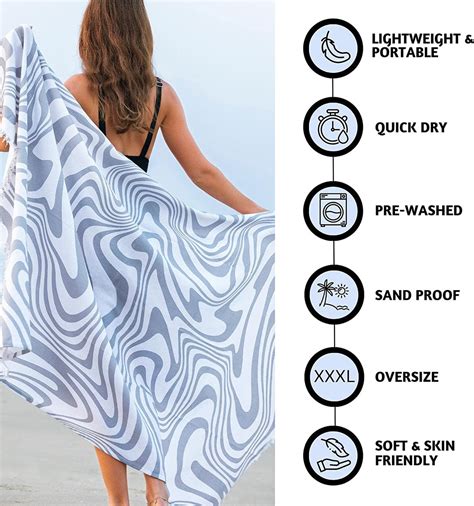 Malibu Beach Towel with Bag - Grey – Folkulture India