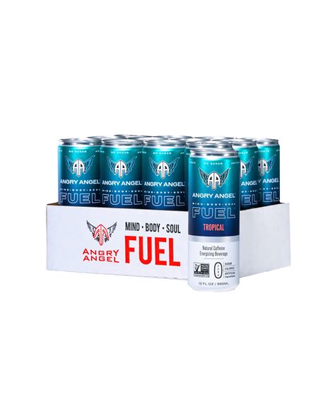 Angry Angel Tropical Energy Drink - (12 count) 12 oz Cans with CoQ10 ...