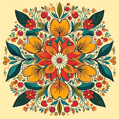 Radiant Blossom Harmony Arte vetorial geométrica | vetor Premium gerado ...