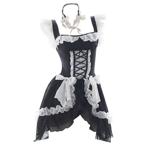 Buy YOMORIO Lolita Sweet Gothic Dress Cute Anime Maid Costumes Lingerie ...