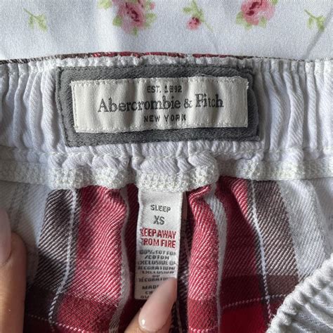 Abercrombie & Fitch Women's Red and White Pajamas | Depop