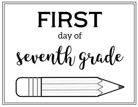 Free Printable First Day of School Sign {Pencil} - Paper Trail Design