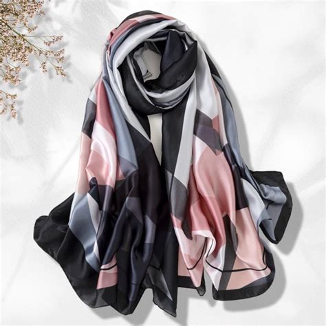 Black Scarf Women Silk Shawl Infinity Scarf Women Scarves Summer Scarf ...