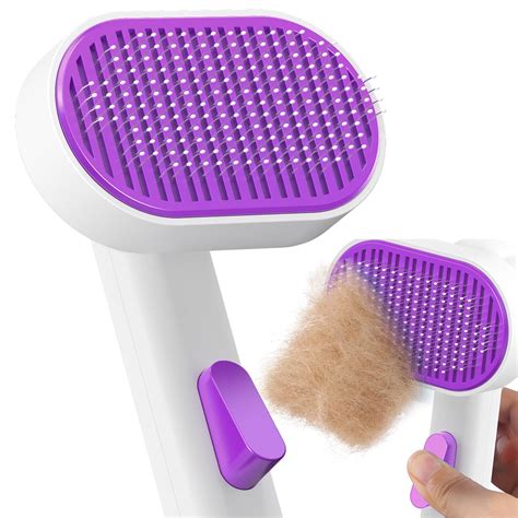 ACE2ACE Cat Brush, Dog Brush for Shedding, Self-Cleaning Slicker Brush ...