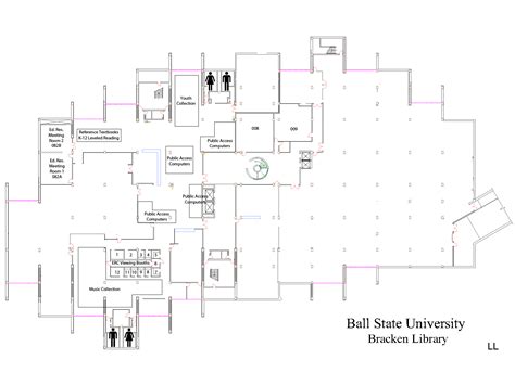 Floorplans for Ball State University Libraries