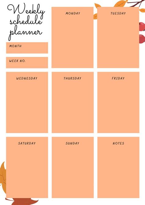 Schedule Planner Layout 的图像结果