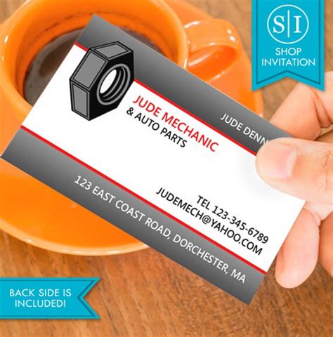 Mechanic Business Card Design 的图像结果