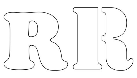 Letter R Template - 10 Free PDF Printables | Printablee - Letter R Outline