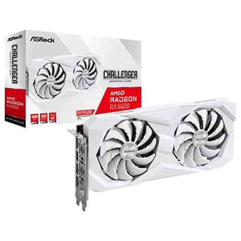 Buy Asrock Challenger RX6600 8GB White GPU