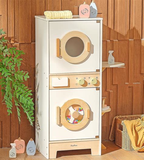 PairPear Wooden Toy Washing Machine Playset, Kids India | Ubuy