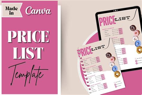 Buy Editable Price Menu | Bakery Price List | Pastry Price List | Cake ...