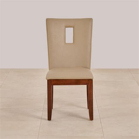Buy (Refurbished) Oxville Set of 2 Faux Leather Dining Chairs - Beige ...