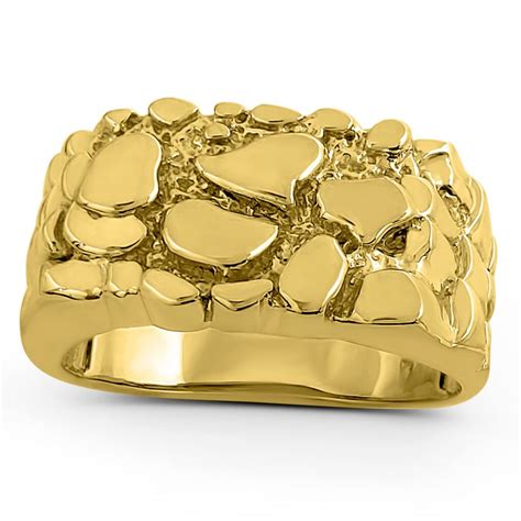 24k Gold Ring For Men | Solid 24K Yellow Gold Extra Large Diamond Cut ...