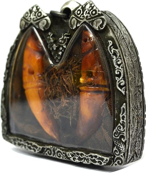 Buy Thai Amulet Tiger Tooth Magic Pendant By Laung Phor Paan Protection ...