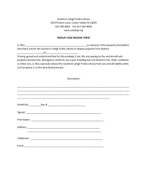 Fillable Online Display Case Policy Fax Email Print - pdfFiller