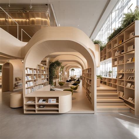 The design of this japanese library evokes a curving river – Artofit