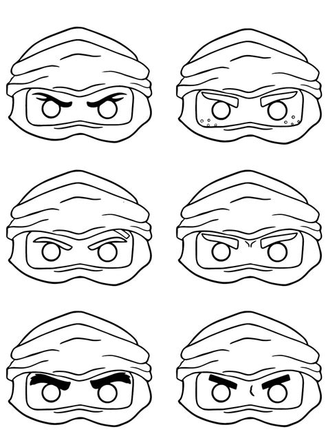 Ninjago Mask Colouring