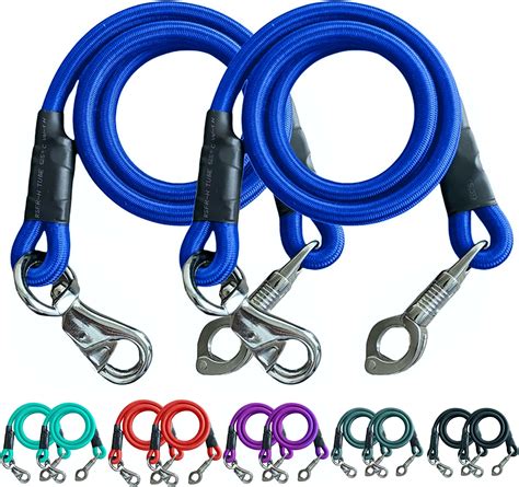 Amazon.com: 4 Pack Bungee Cross Ties Set Horse Trailer Tie Straps Bulk Bungee Cords with Snaps ...