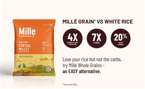 Mille Foxtail Millet Whole Grain | Certified Low GI | Rice Replacement ...
