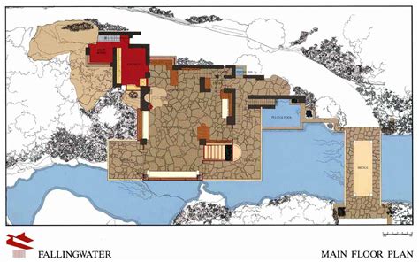 赖特流水别墅建筑设计过程：与瀑布共生存｜城乡规划、建筑学与小镇样本