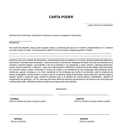 Creador de carta poder en linea, Gratis - Creador de carta poder ...