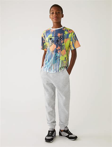 Buy Paint Splatter Print T-Shirt (6-16 Yrs) at Marks & Spencer
