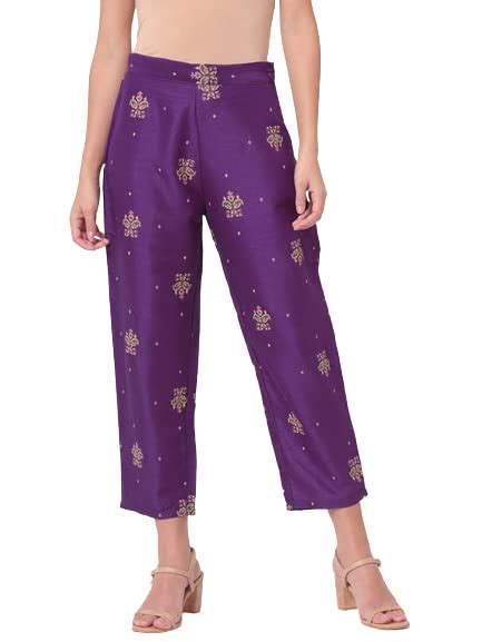 Buy SAAKI by Samantha Ruth Prabhu Dhuri Purple Straight Silk Blend High ...