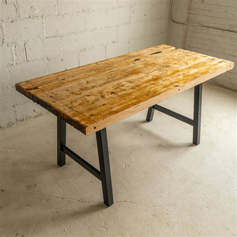 Industrial Butcher Block Dining Table | Reclaimed Wood – Woodward ...