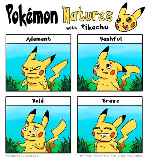My take on Pikachus of different natures. : pokemon