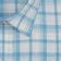 Men's 100% Cotton Windowpane Checks Half Sleeves Shirt (Blue)