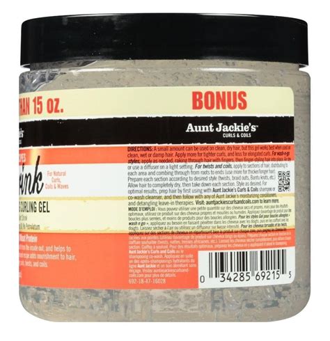 Aunt Jackie's Don't Shrink Flaxseed Elongating Curling Gel 15 oz - Pack ...