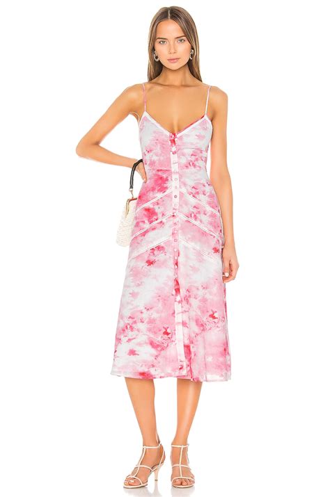 Lovers and Friends Alexa Midi Dress in Poppy Tie Dye | REVOLVE