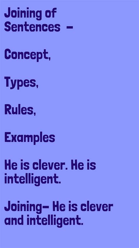 Joining or Synthesis of Sentences - Definition , Types, Rules, Examples ...