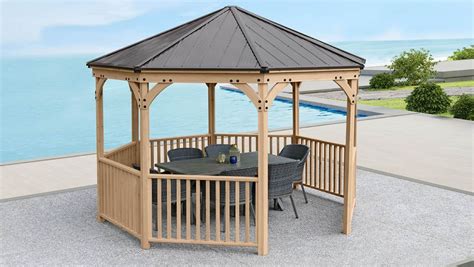 Yardistry 12' Meridian Octagon Gazebo (Aluminum Roof) [YM11924COM ...