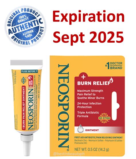 NEOSPORIN Burn Relief & First-Aid Antibiotic Ointment 0.5 oz | Expiration Sept 2025 | Lazada PH