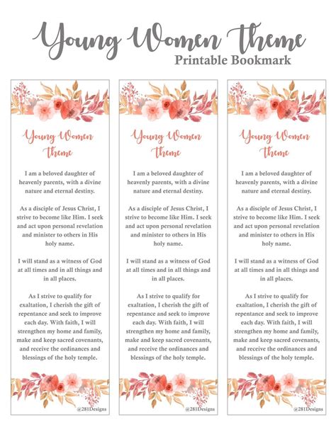 New lds young women theme printables – Artofit