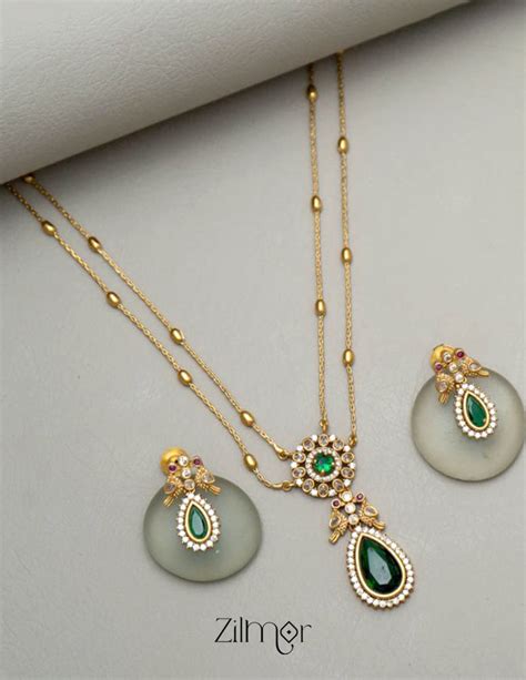 Antique Long Necklace Set – Lightweight | Perfect for Functions - SN10 ...