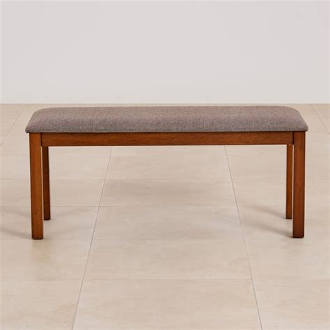 Buy (Refurbished) Quadro Fabric Dining Bench - Brown from Home Centre ...