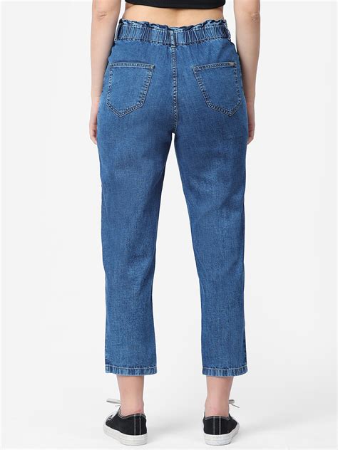 Buy Women Blue High-Rise Baggy Fit Jeans | Kraus Jeans