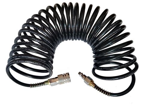 Recoil Air Hose Air Compressor Hose with Industrial Solid Brass Coupler ...
