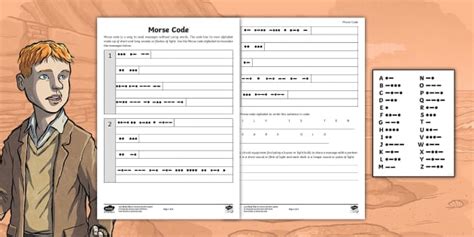 KS2 Morse Code Worksheet (teacher made) - Twinkl