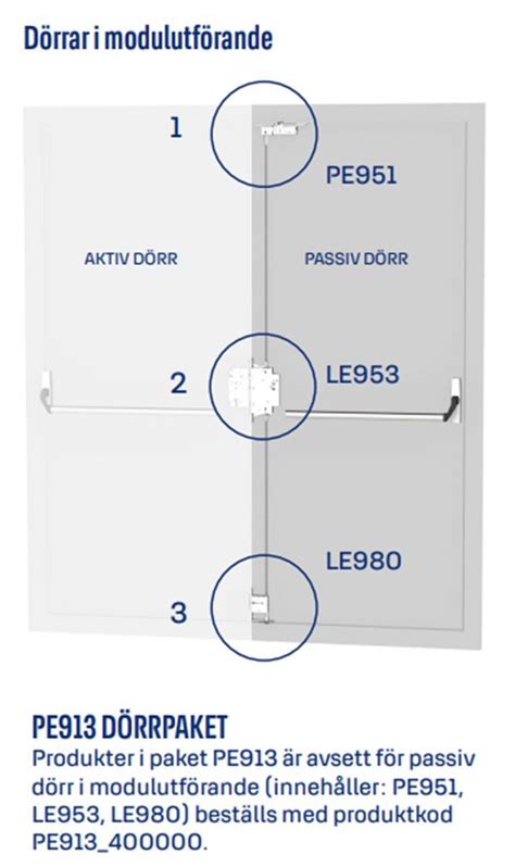PBE003 PANIKBESLAG F/EL495/EL495FU MOTORLÅS | ASSA ABLOY