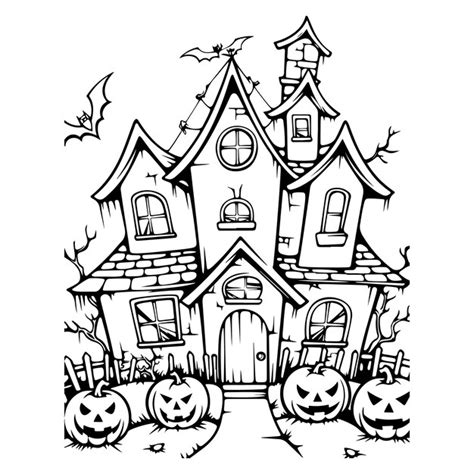 Page 16 | Spooky House Coloring Page Art Images - Free Download on Freepik