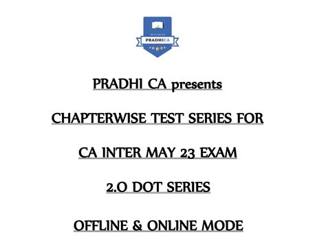 Pradhi CA-DOT-2.O-May2023-CA Inter - PRADHI CA presents CHAPTERWISE ...