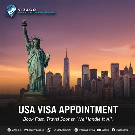 USA Visa Appointment from India – B1/B2 & H1B | Vizago