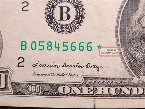 1988 $100 Us Dollar Bank Note B0584566 Replacement Star Bill United States