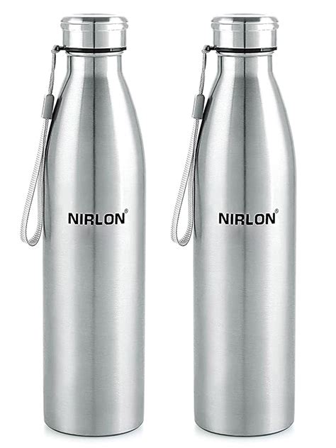NIRLON Stainless Steel Single Wall Plain Water Bottle with String ...
