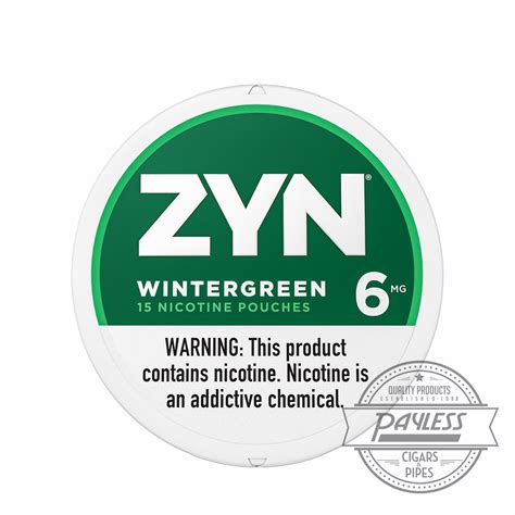 Zyn Wintergreen 6mg Nicotine Pouch (5 Cans/75 Pouches)