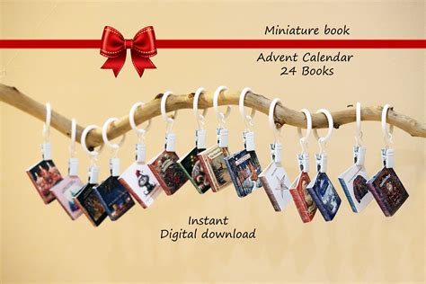 Mini-books Advent Calendar, Printable, Instant Download, Cut and Create ...