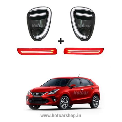 Baleno Facelift - Combo of 5 Products - Fog Light DRLs, LED Reflectors ...